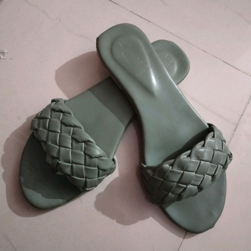 Green Colour Footwear