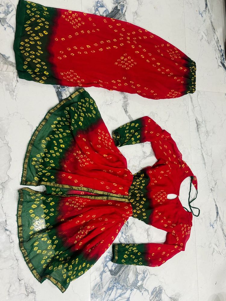 Bandhni Print Kurti Set