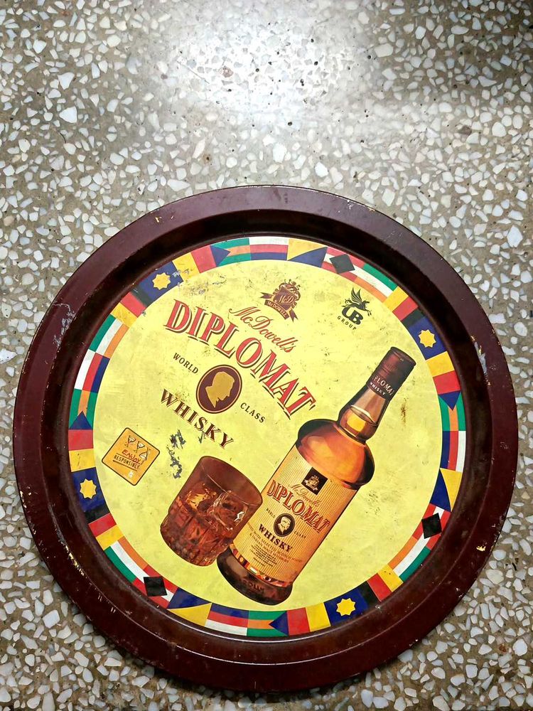 Vintage McDowell&#39;s Diplomat Whiskey Tray