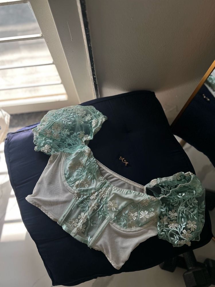 Lace Corset Crop Top