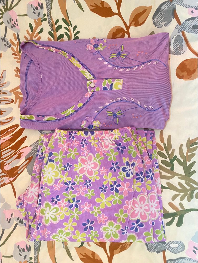 Lilac Colour Night Suit For Women😍 Must Grab It💕