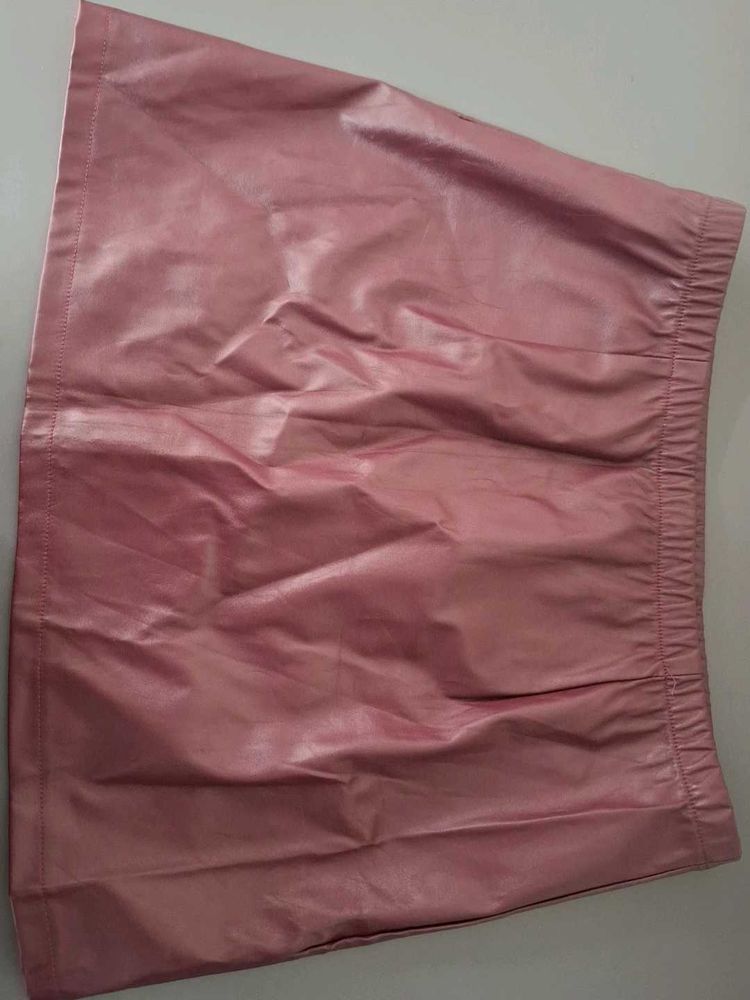 burgundy Faux Leather Mini Skirt