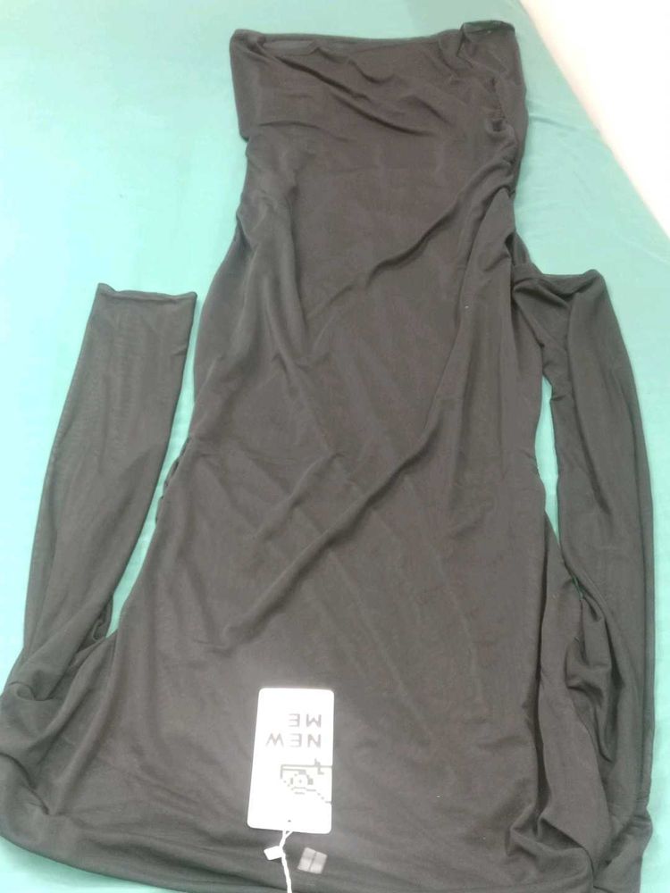 Stylish Black Solid Maxi Dress