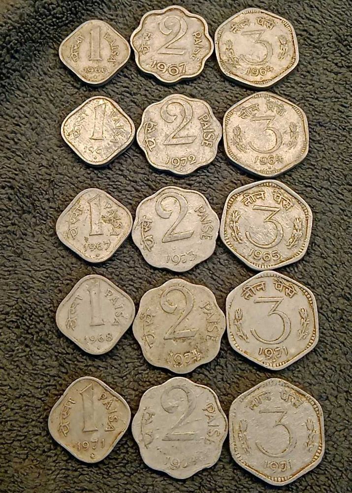 1,2,3 Paise Coins Set For Kids (15 Pcs)