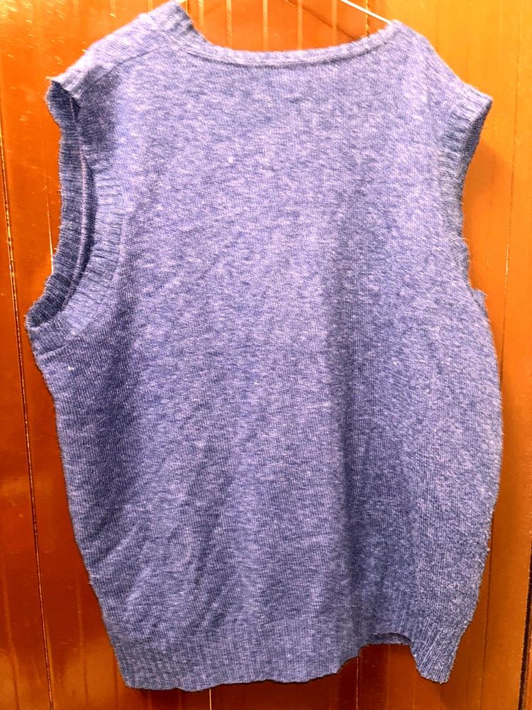 Blue Knitted Vest