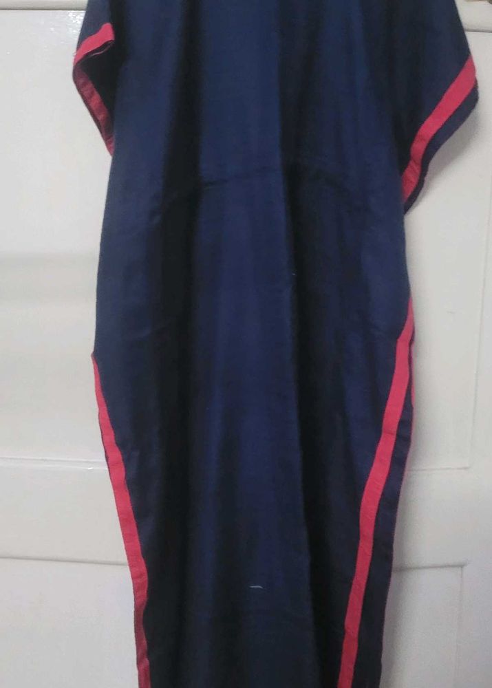 Elegant Navy Blue Kaftan