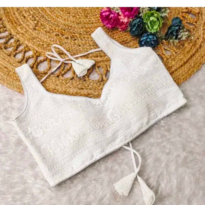 White Embroidered Blouse