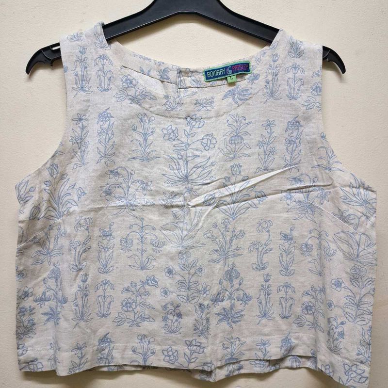 Floral Print Crop Tank Top