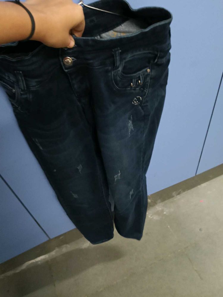 Dark Blue Denim Jeans