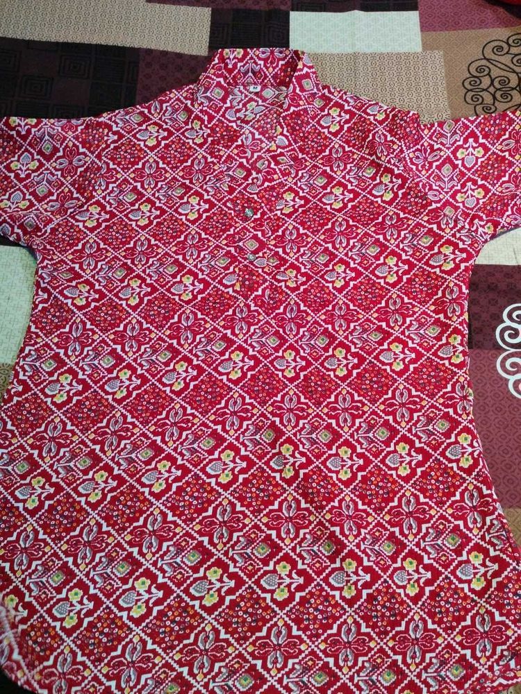 Red Patterned Top