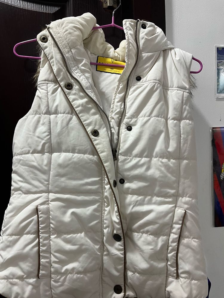 White Puffer Vest