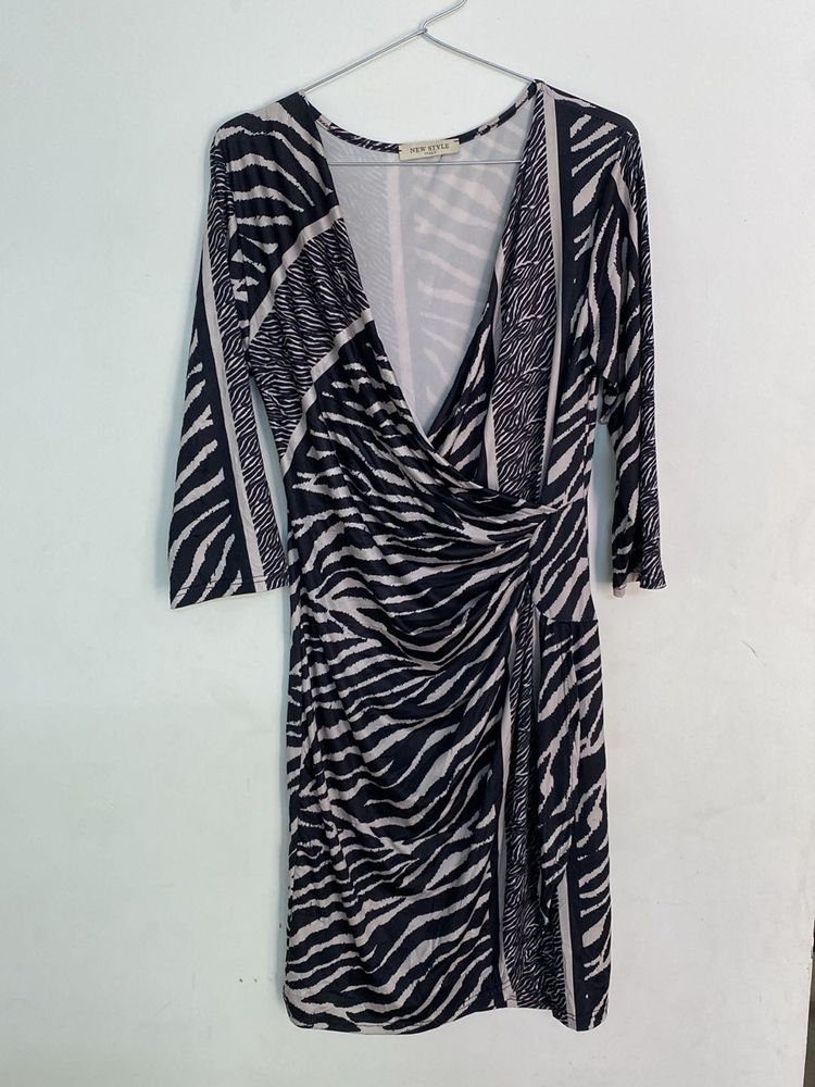 Chic Zebra Print Dress