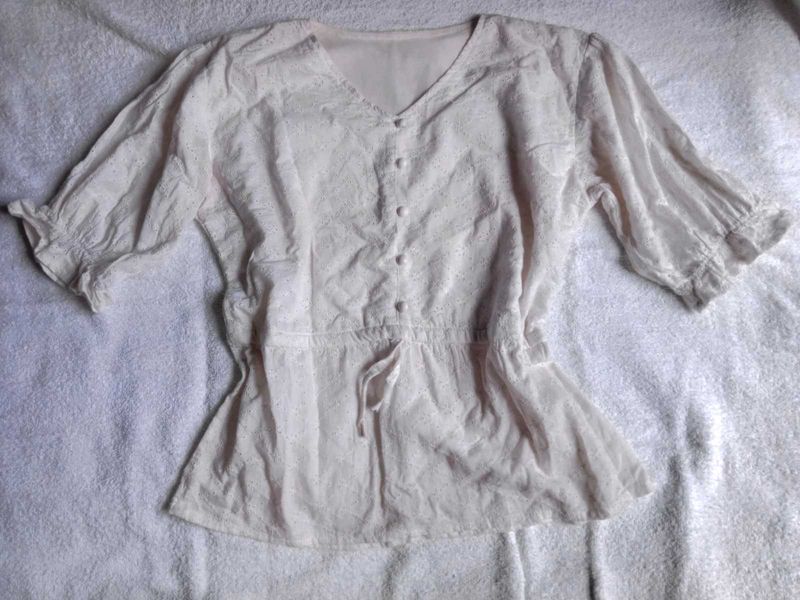 Vintage Inspired White Blouse