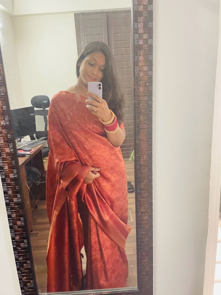 Orange koski Saree