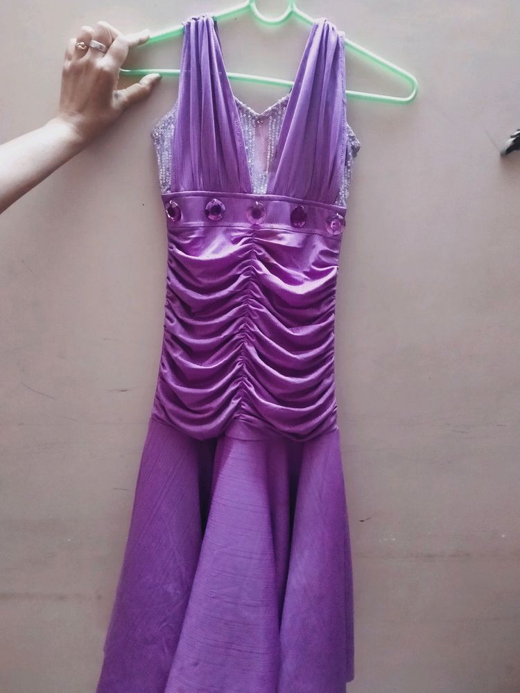 Elegant Girls Purple Gown