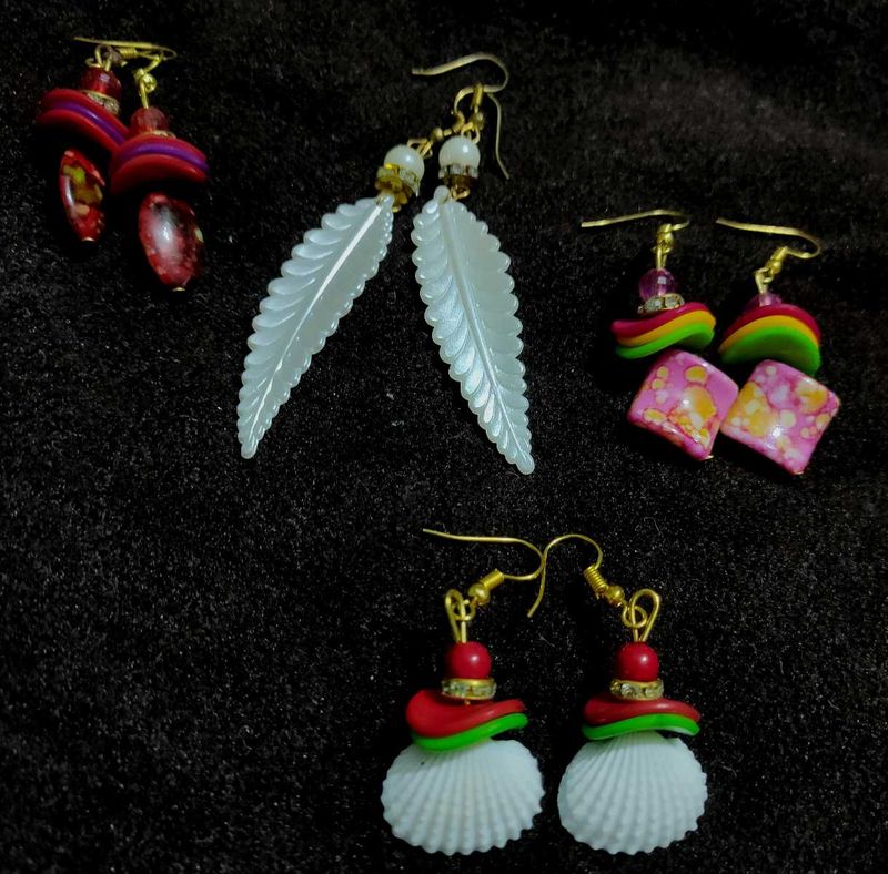 Handmade Beaded Earrings. Combo Of Any 3