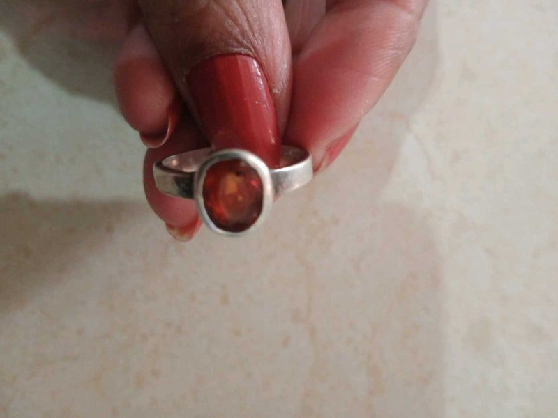gomutra Gemstone pure silver kdm marked  Ring