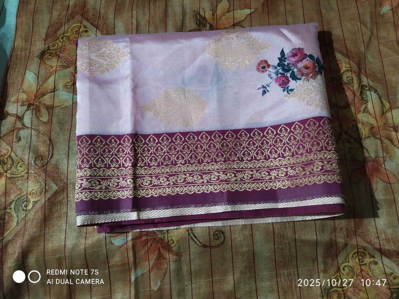 Elegant Pink Floral dupatta
