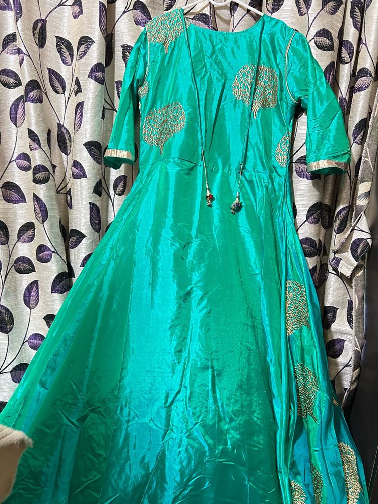 Elegant Green Anarkali Kurta