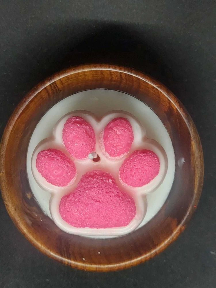 Paw Print Candle