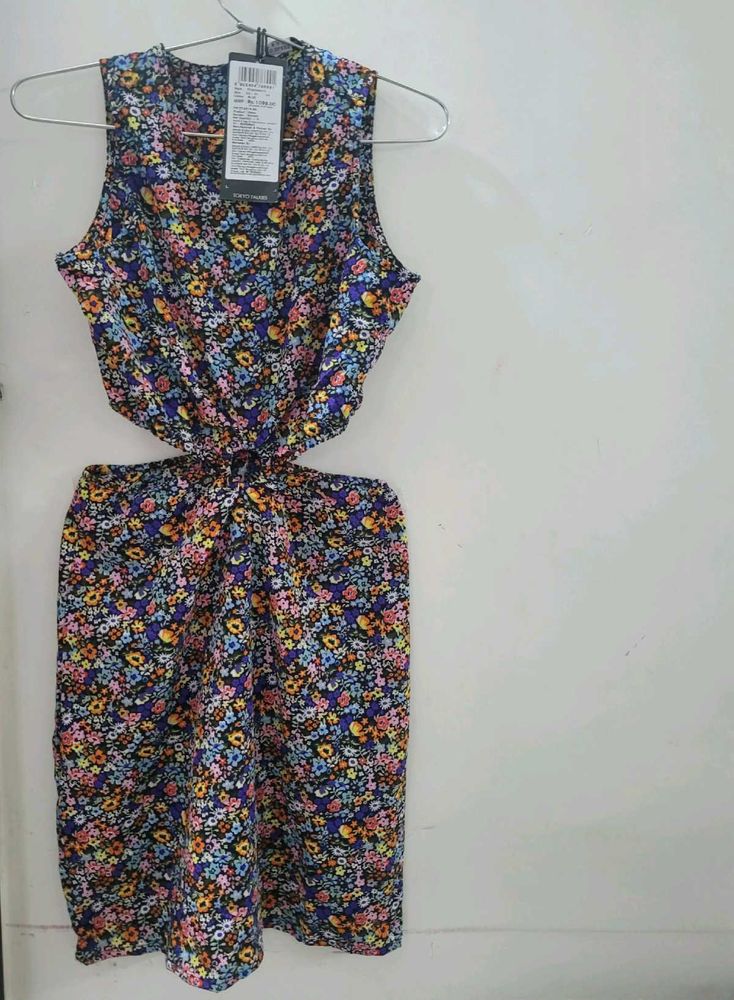Floral Cutout Mini Dress