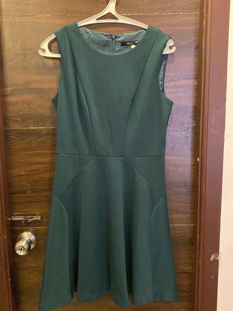 green A line dress