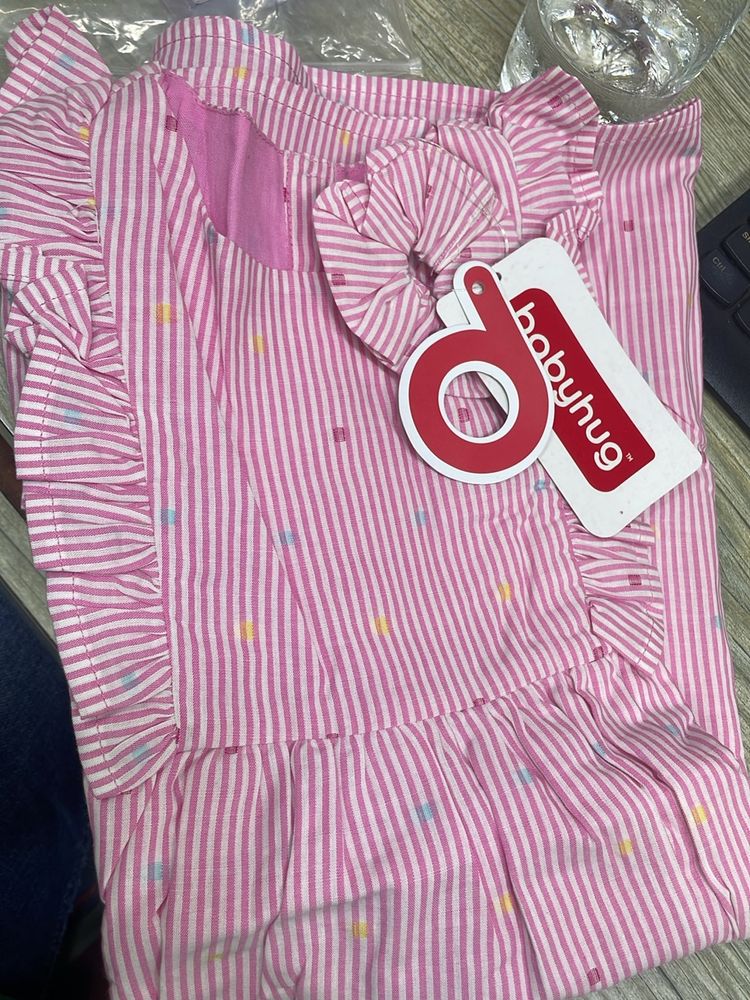 Girls Frock With Scrunchies