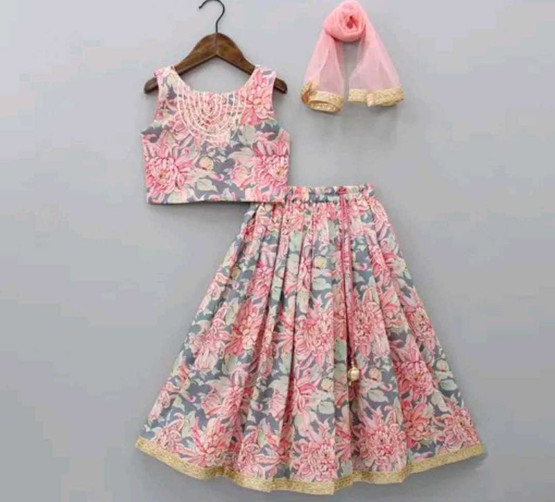 Beautiful Printed Lengha For Girl 4-5 Years