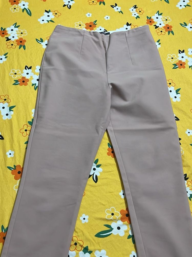 Elegant baby pink straight Pants