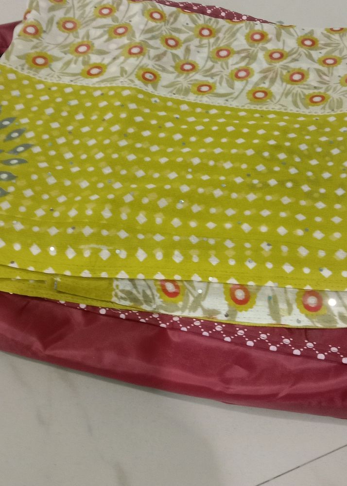 Mehendi Green Saree