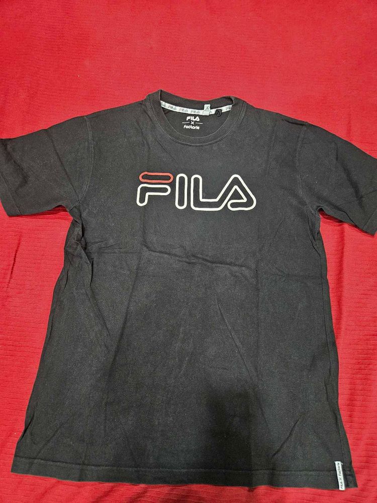 FILA x Factorie Black Logo Tee – Size L