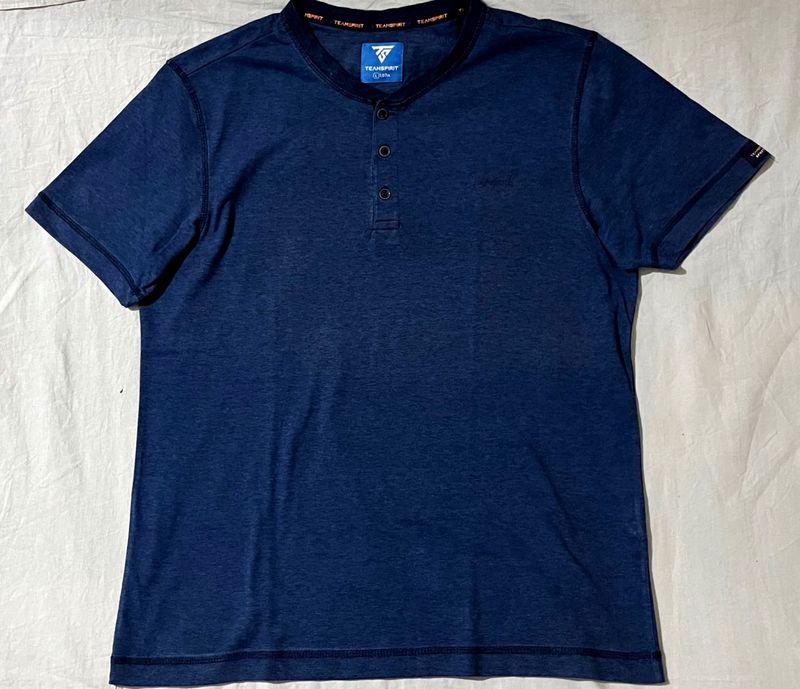 Blue Henley T-Shirt - Team Spirit
