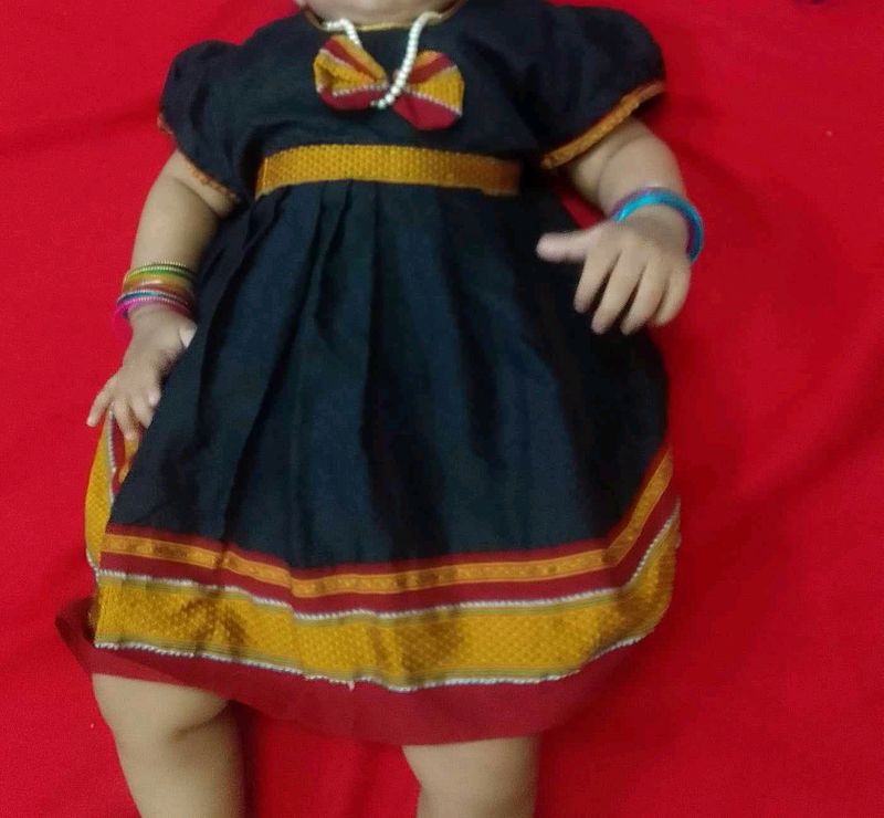 Baby Girl Black Khan Dress