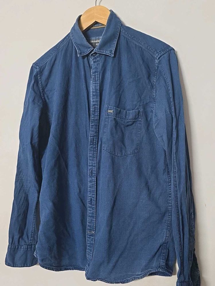 Pull&amp;Bear Denim Button-Down Shirt