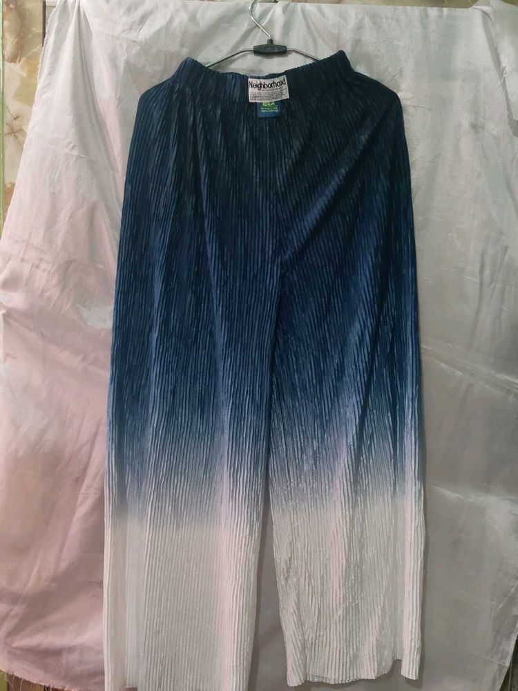Ombre Pleated Wide Leg Pants