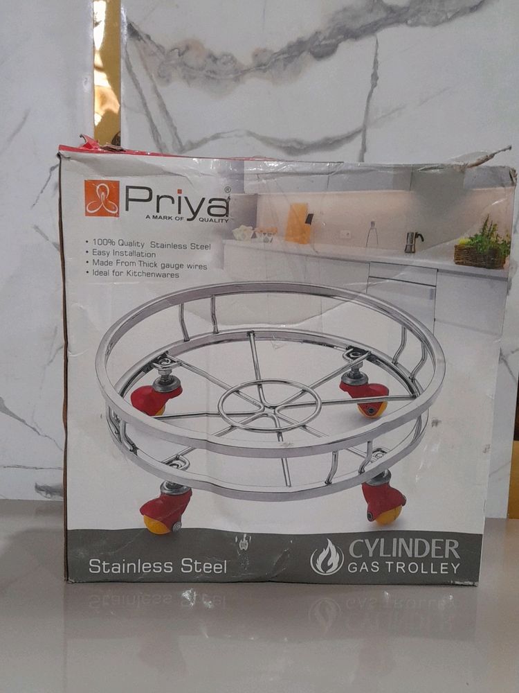PRIYA CYLINDER STAND STAINLESS STEEL