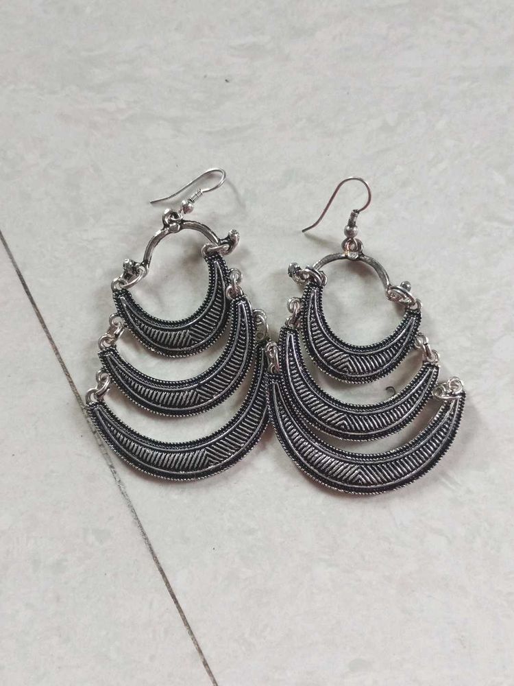 Tiered Crescent Earrings
