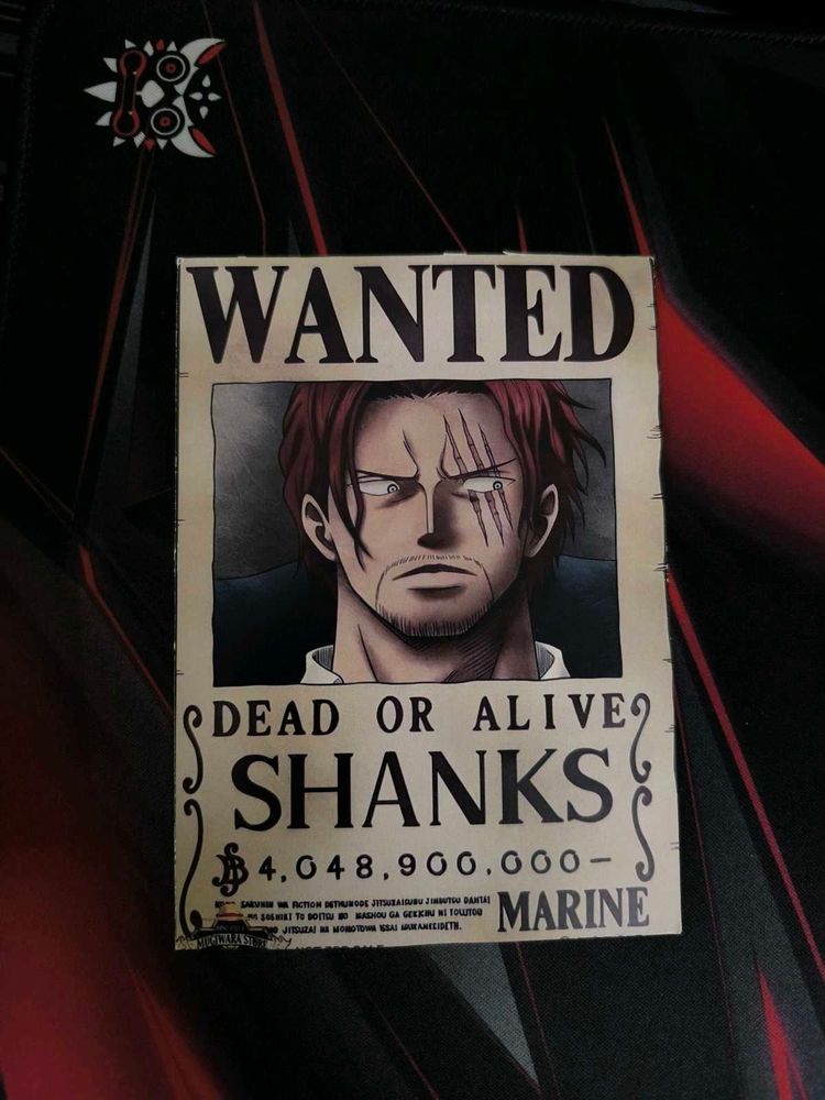 One Piece Shanks Wanted Poster And 2 Other