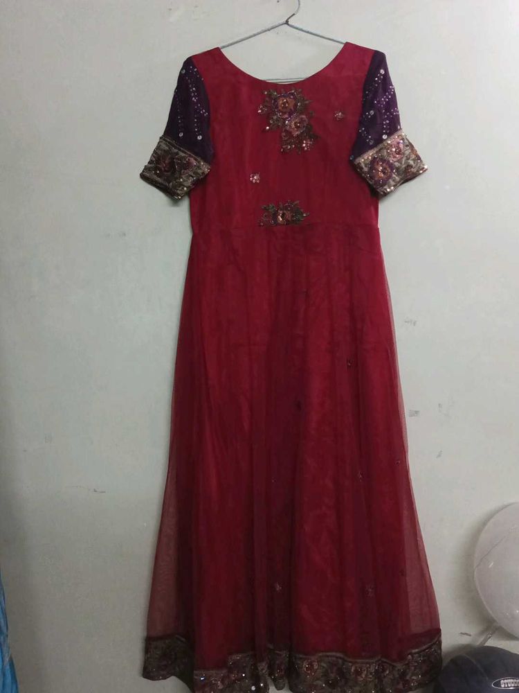 Elegant Red Ethnic Gown