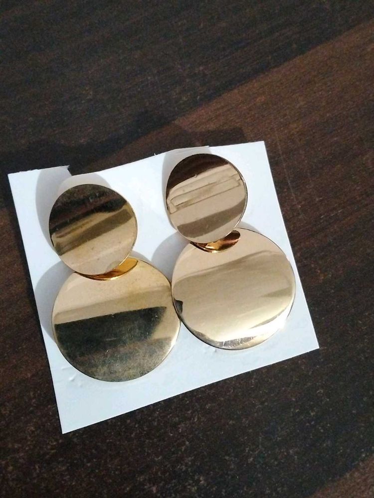 Gold Statement Drop Earrings