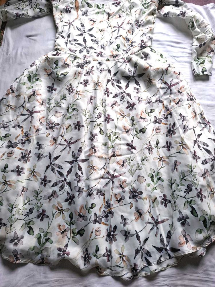 Floral Print Fit &amp; Flare Dress