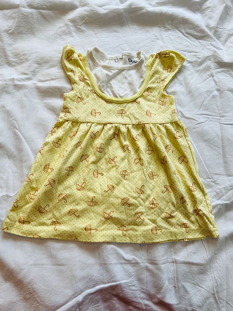 Adorable Umbrella Print Baby Dress