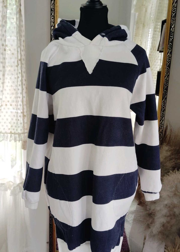 Striped Hoodie Dress