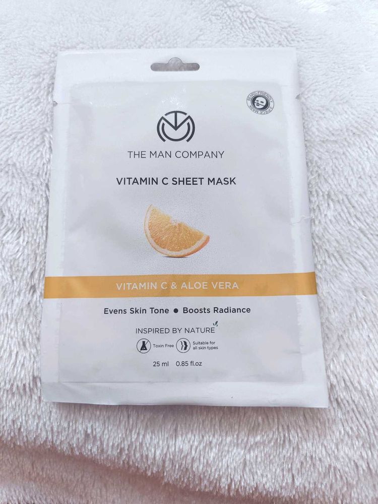 The Man Company Vitamin C Sheet Mask with Hyaluron