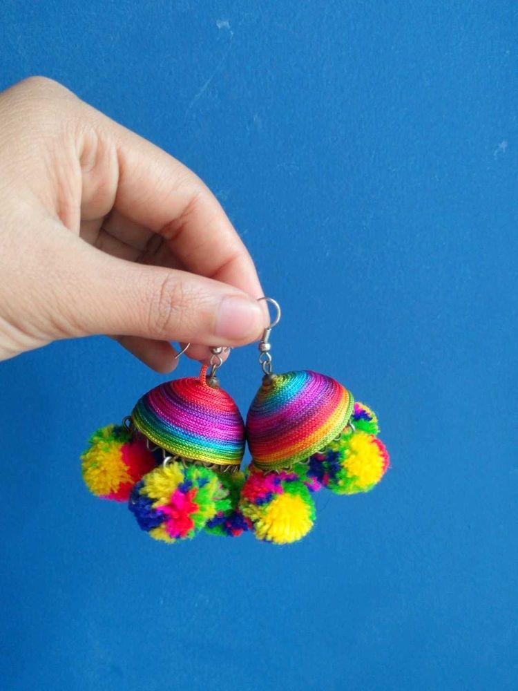 Rainbow Jhumka Earrings