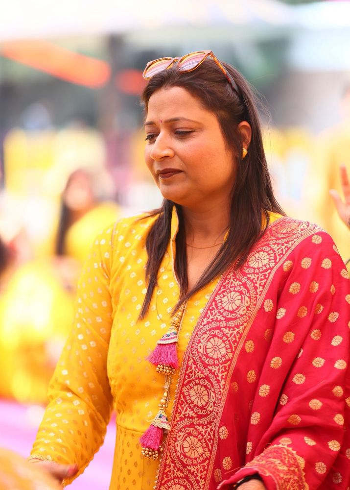 Anarkali yellow  Set with banarasi duppata