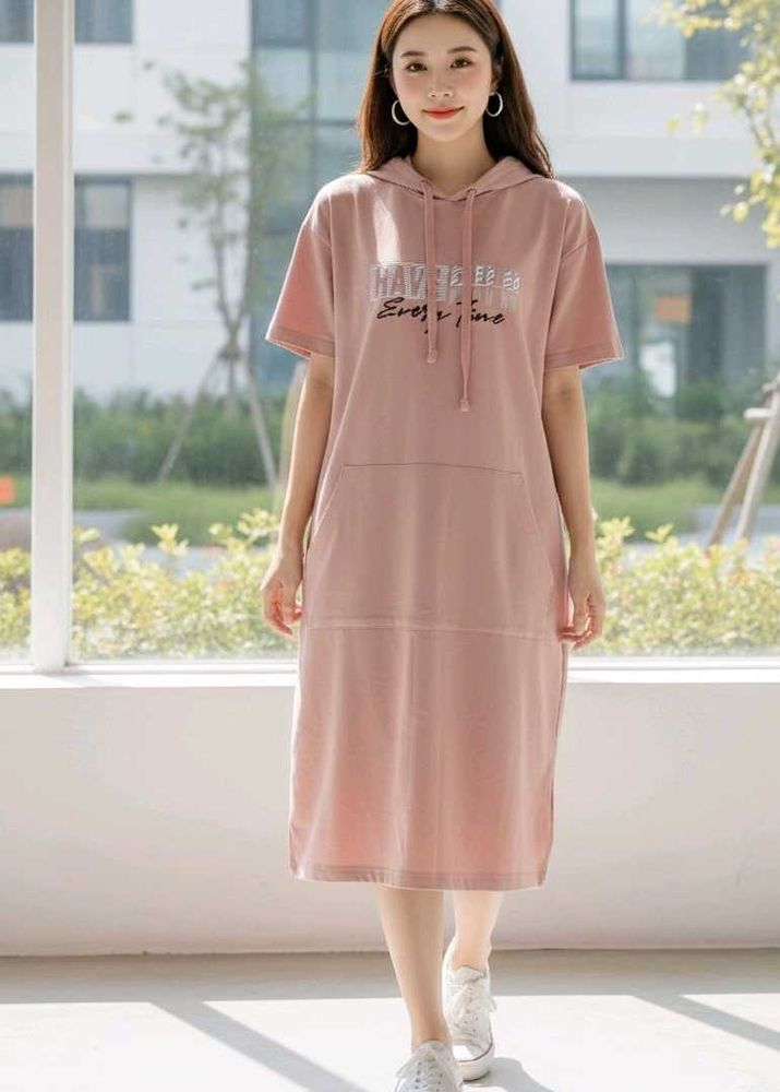 Pink Hoodie Dress
