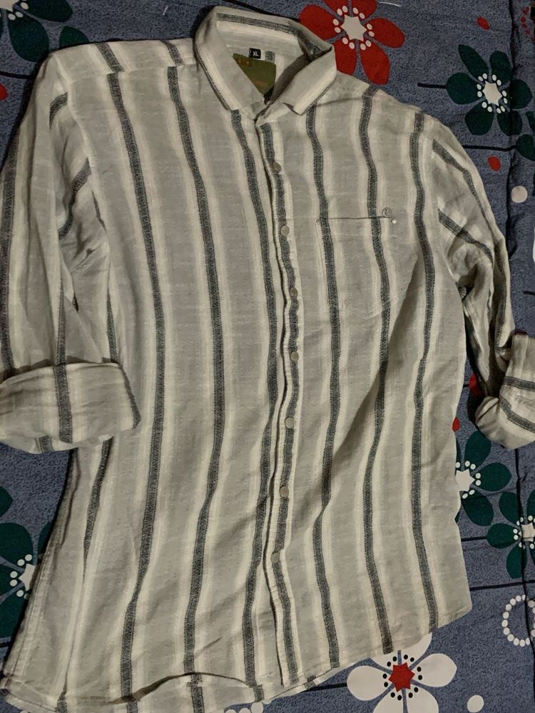 Striped Button-Down Shirt