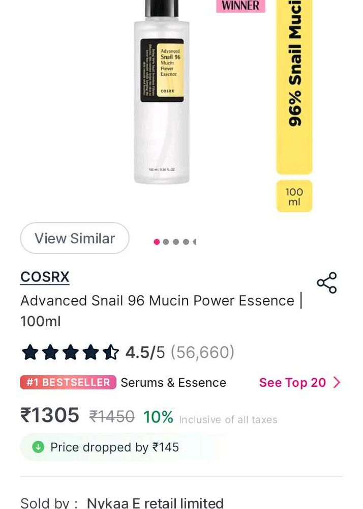 Viral Korean Cosrx Snail Mucin Essence