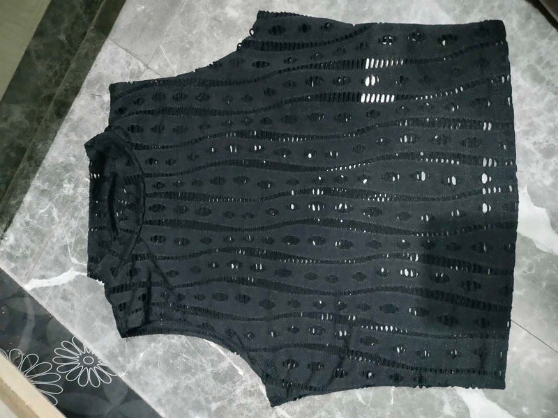 Black Cutout Top